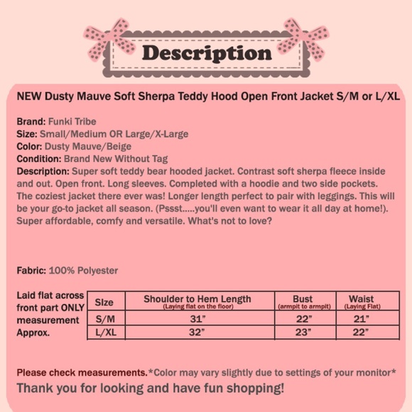 Mauve Teddy Sherpa Fleece Hood Cardigan Jacket - Picture 8 of 8